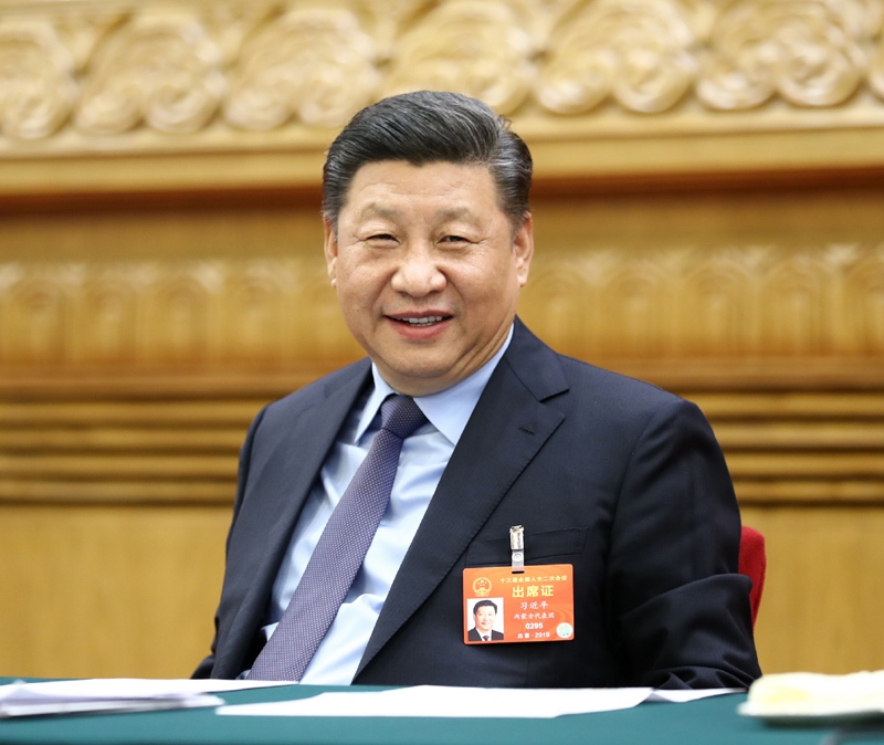 2019年3月10日，習(xí)近平總書記參加十三屆全國人大二次會(huì)議福建代表團(tuán)的審議。