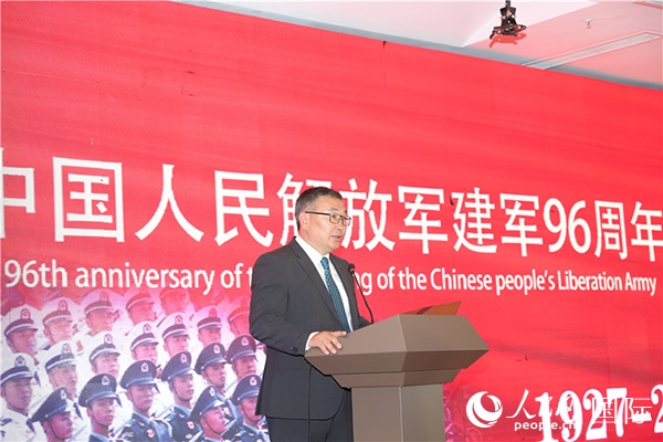 蒙古國國防部副部長瑪格奈致辭。人民網(wǎng)記者 霍文攝J
