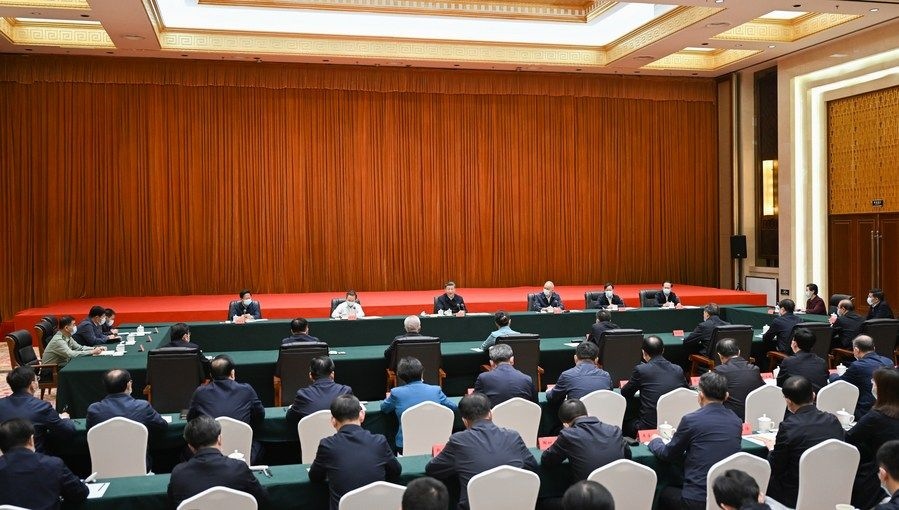  2023年6月8日上午，習(xí)近平在呼和浩特聽(tīng)取內(nèi)蒙古自治區(qū)黨委和政府工作匯報(bào)并發(fā)表重要講話。
