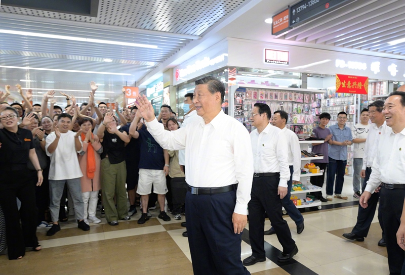 2023年9月20日，習(xí)近平總書記在浙江省金華市考察義烏國際商貿(mào)城。