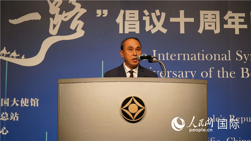 柬埔寨駐日大使圖伊瑞發(fā)言。人民網(wǎng) 蔣曉辰攝