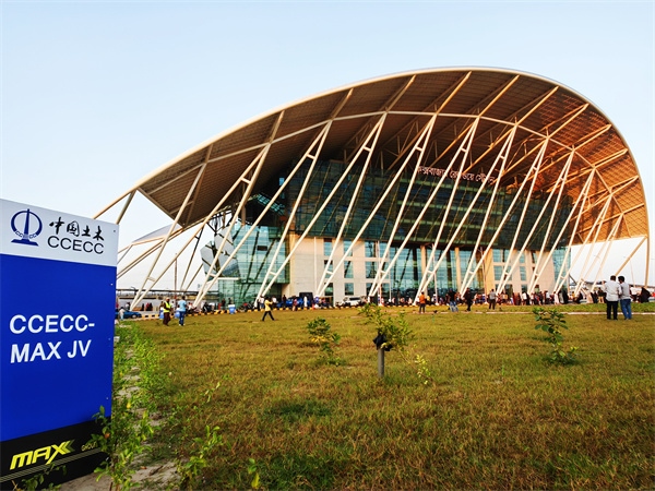 孟加拉國建筑面積最大鐵路車站——科考斯巴扎車站。中國土木工程集團(tuán)有限公司供圖