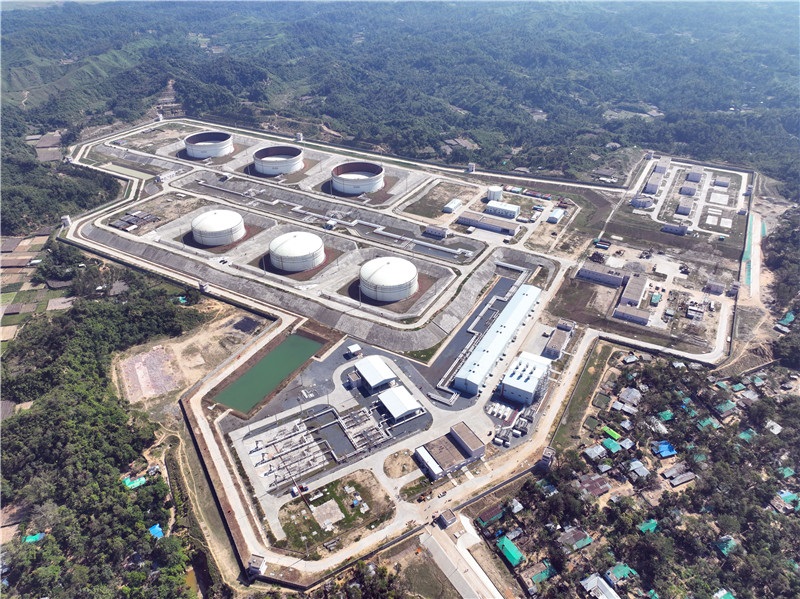 孟加拉國首個(gè)海陸一體化超大型石油儲運(yùn)工程——單點(diǎn)系泊及雙線管道工程。中石油管道局供圖。