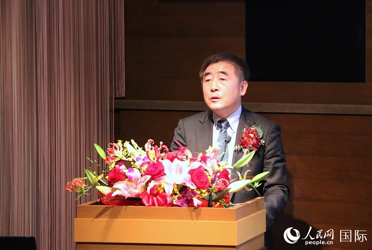 科盟會(huì)長(zhǎng)楊克儉發(fā)表致辭。人民網(wǎng) 許可攝