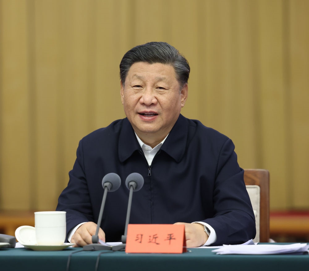2021年10月22日下午，中共中央總書記、國家主席、中央軍委主席習近平在山東省濟南市主持召開深入推動黃河流域生態(tài)保護和高質(zhì)量發(fā)展座談會并發(fā)表重要講話。新華社記者 謝環(huán)馳 攝
