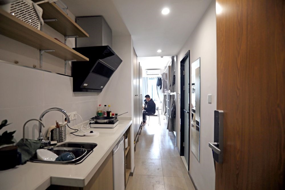 閔行區(qū)新時(shí)代城市建設(shè)者管理者之家內(nèi)部設(shè)施一應(yīng)俱全。