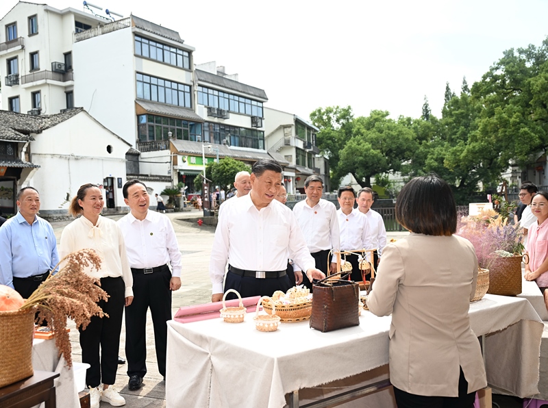 2023年9月20日，習(xí)近平在金華市義烏市后宅街道李祖村考察。