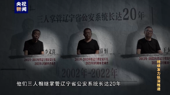 △李文喜、薛恒、王大偉在2021至2022年間先后落馬。