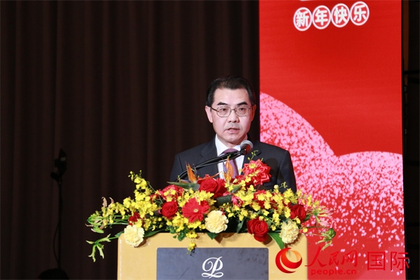 中國駐日本大使吳江浩致辭。人民網(wǎng) 許可攝