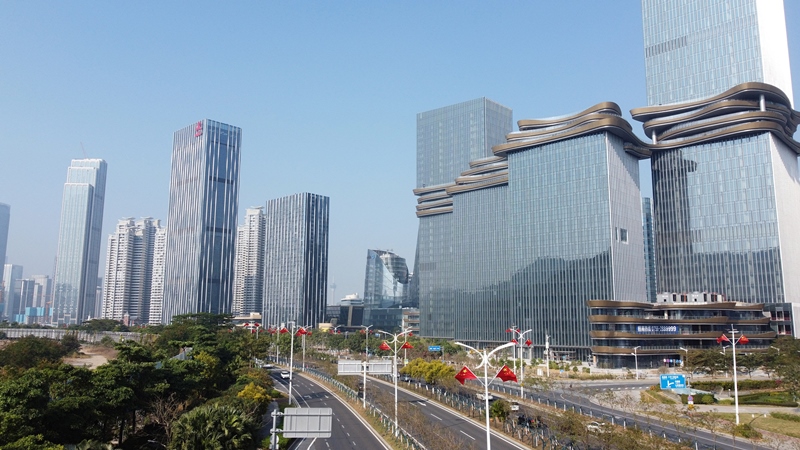 2024年1月1日，廣東珠海，橫琴粵澳深度合作區(qū)樓群。