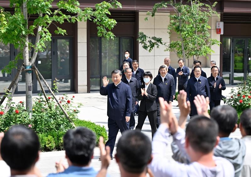 △2023年5月10日，習近平總書記在河北雄安新區(qū)考察調(diào)研。