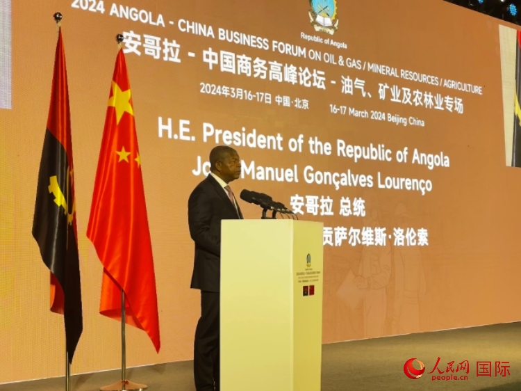 安哥拉總統(tǒng)若昂·曼努埃爾·貢薩爾維斯·洛倫索。人民網(wǎng)記者 張榮攝