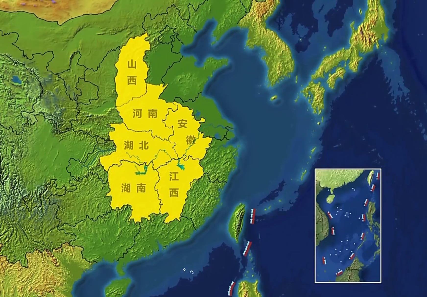 △中部地區(qū)包括晉皖贛豫鄂湘6省。