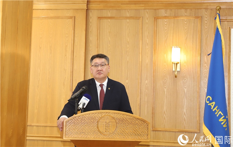 扎布赫楞部長致辭。人民網(wǎng)記者 霍文攝