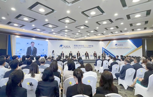 博鰲亞洲論壇2024年年會“‘創(chuàng)新、綠色、數(shù)智、融合’引領(lǐng)高質(zhì)量發(fā)展”分論壇。人民網(wǎng)記者 喬雪峰攝