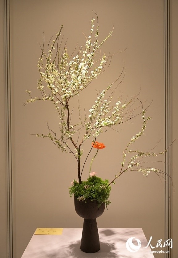 插花作品。人民網(wǎng) 玄番登史江攝