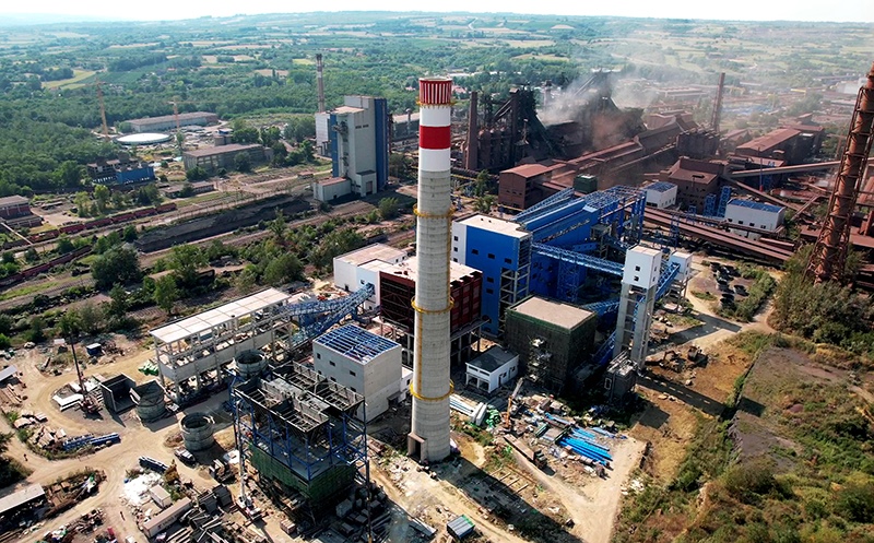 這是2021年8月16日拍攝的河鋼集團塞爾維亞斯梅代雷沃鋼廠。