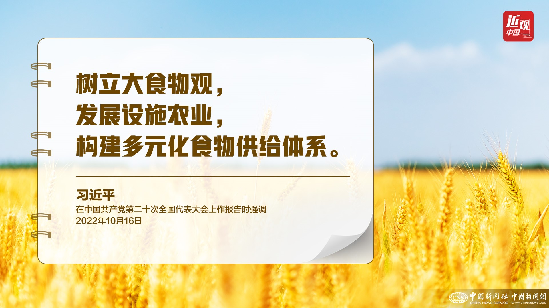 習近平：樹立大食物觀，構建多元化食物供給體系