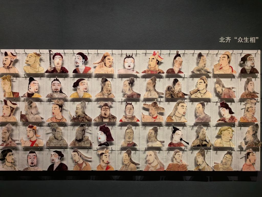 太原北齊壁畫(huà)博物館從山西北朝壁畫(huà)中提取人物元素展現(xiàn)當(dāng)時(shí)民族融合、文化交流。太原北齊壁畫(huà)博物館供圖