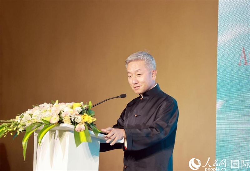 張益明大使致辭。人民網(wǎng)記者 管克江攝