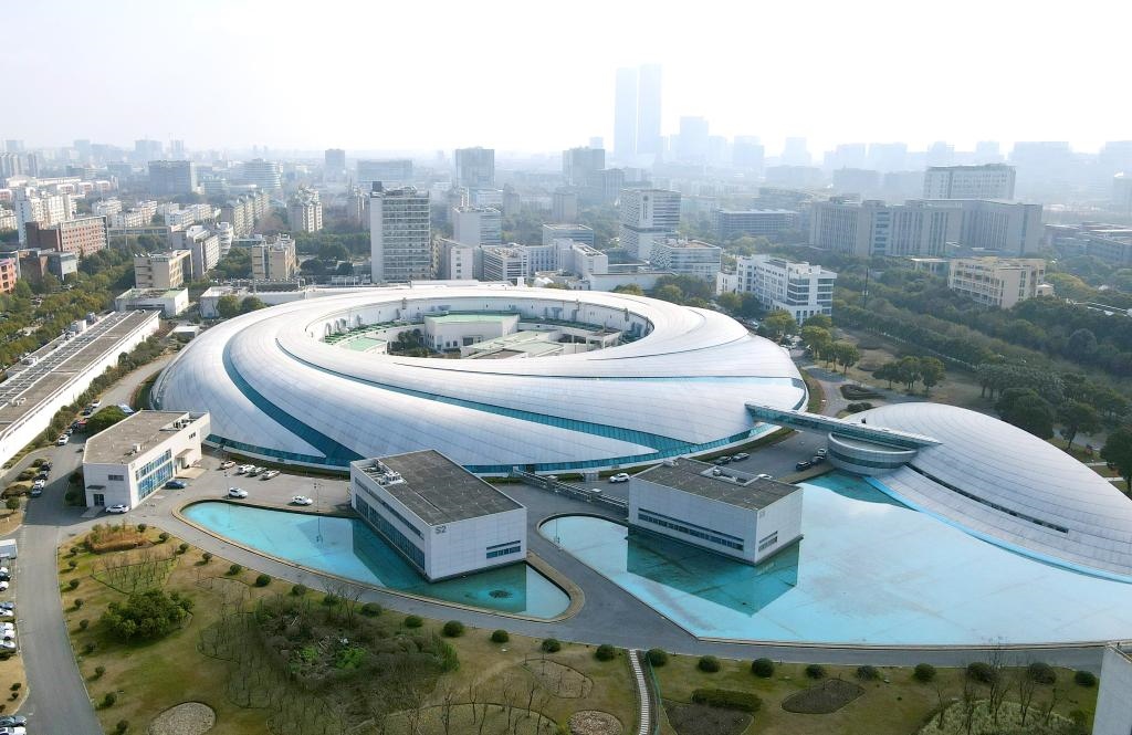 位于上海張江科學城的“上海光源”（2024年2月27日攝，無人機照片）。新華社記者 方喆 攝