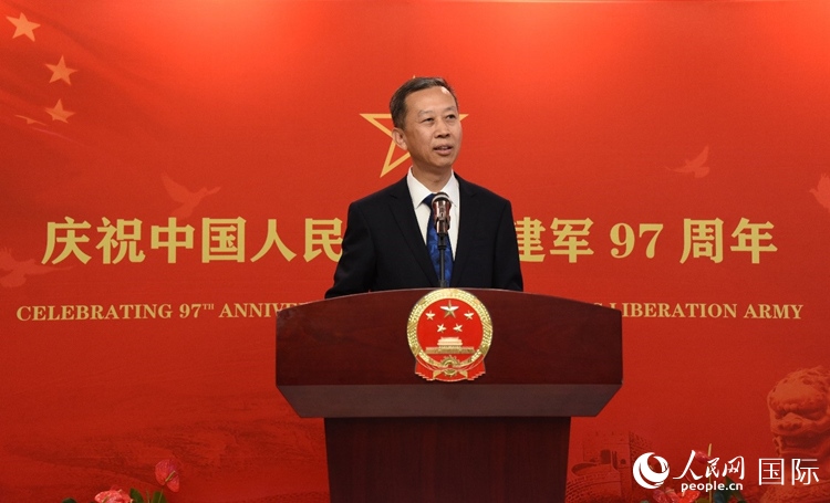 中國駐瑞典大使崔愛民致辭。人民網(wǎng)記者 殷淼攝