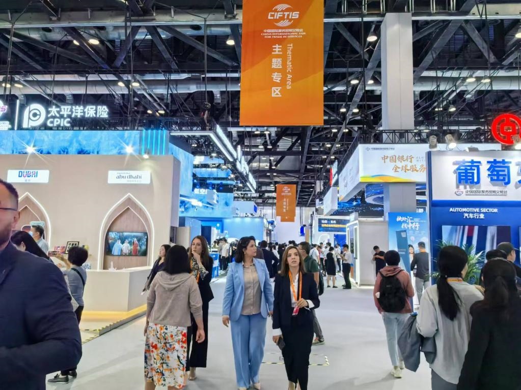 圖為2024年服貿(mào)會(huì)展區(qū)現(xiàn)場(chǎng)。 新華社記者 魏玉坤 攝
