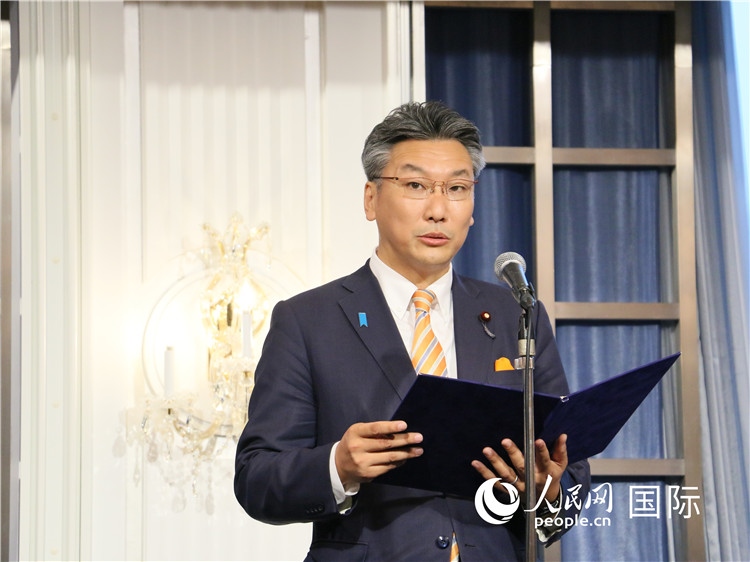 日本國貿促會長代理橋本岳致辭。人民網(wǎng) 許可攝