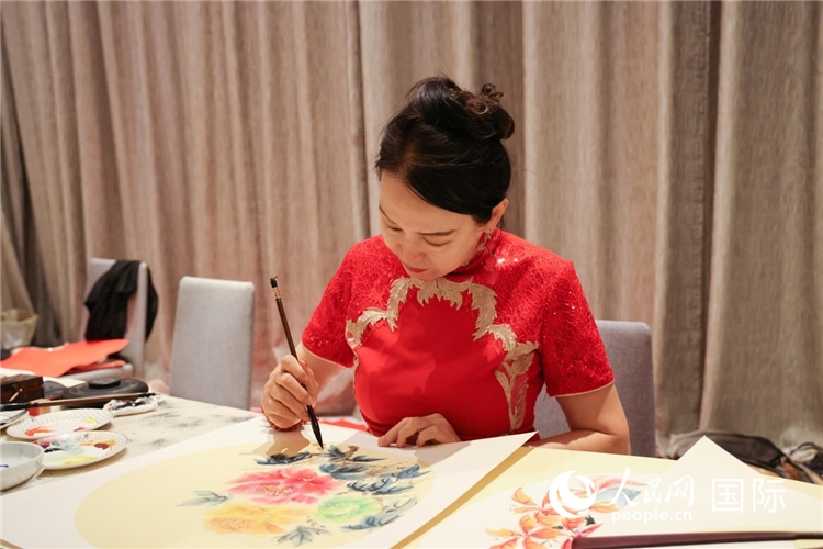 中國傳統(tǒng)文化展示。人民網(wǎng)記者任皓宇攝