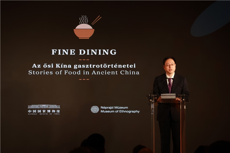 中國(guó)國(guó)家博物館副館長(zhǎng)楊帆致辭。圖片由中國(guó)駐匈牙利大使館提供。