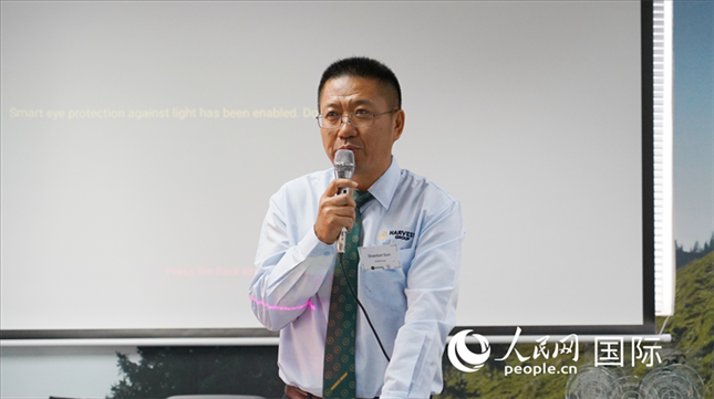碩豐集團(tuán)董事長孫曉棟發(fā)言。 人民網(wǎng) 張茜攝