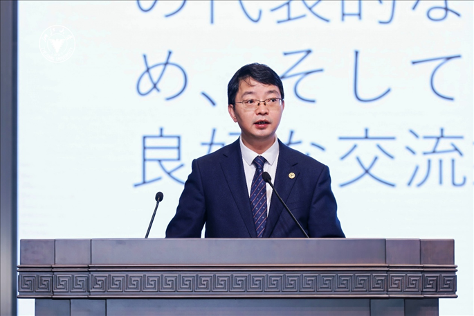 浙江大學(xué)副校長(zhǎng)周江洪致辭。浙江大學(xué)供圖