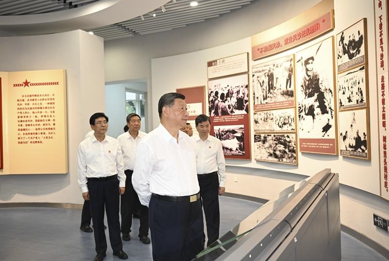 △2024年10月15日，習(xí)近平總書記在福建漳州市東山縣谷文昌紀(jì)念館考察。