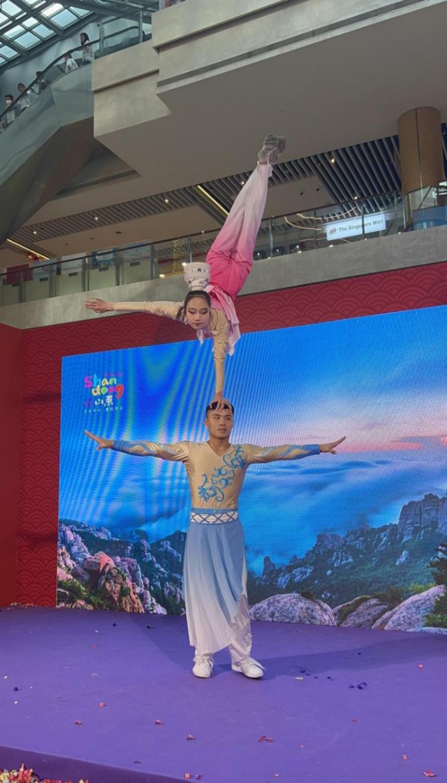 來自中國和新加坡的藝術(shù)團(tuán)體聯(lián)袂表演了歌舞、器樂、武術(shù)、雜技等多種形式的文藝節(jié)目。活動主辦方供圖