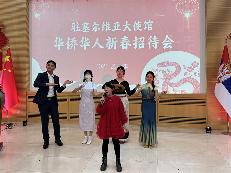 招待會現(xiàn)場表演。諾維薩德孔子學(xué)院供圖